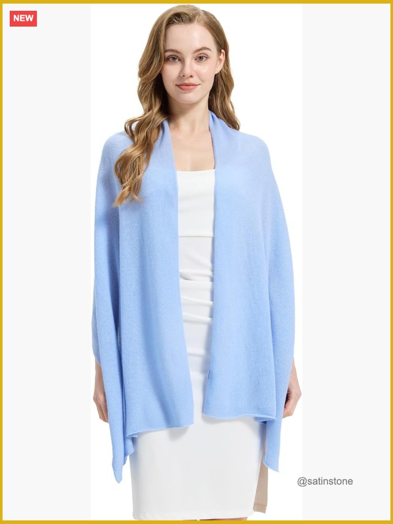 100% Cashmere Shawl, Soft Large Pashmina Wrap, Lightweight Travel Scarf, Luxury